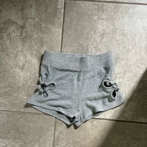 Flower cutout shorts